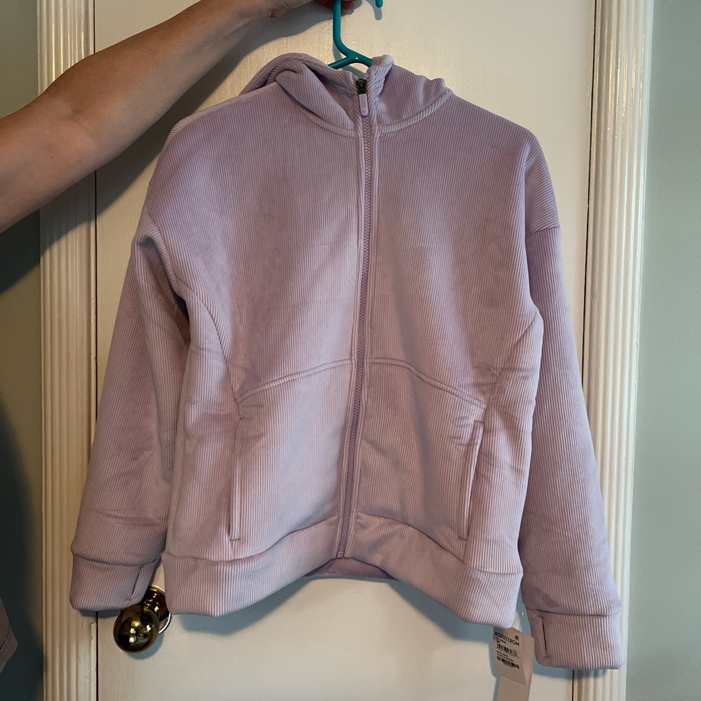 Soft fleece purple Zella zip up sweatshirt, girls XL